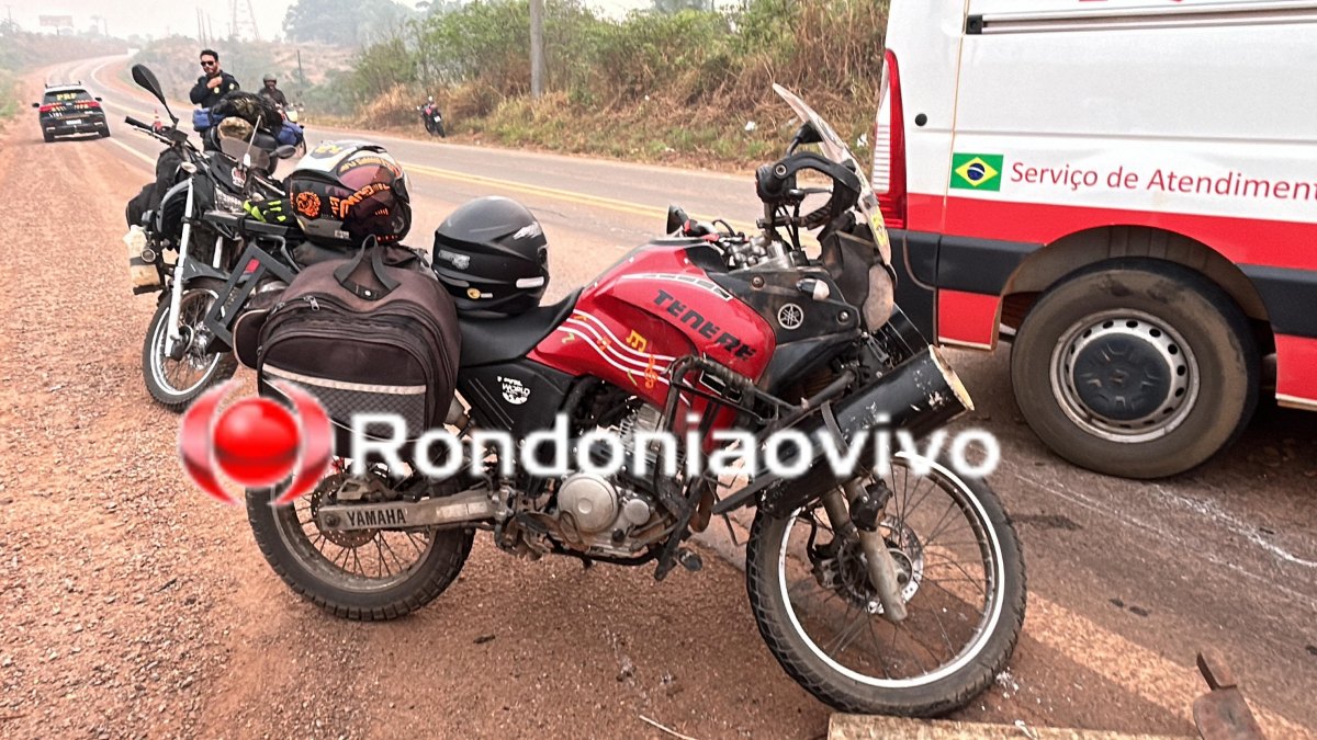 VÍDEO: Motociclista que vinha de expedição no Peru sofre acidente na BR-364