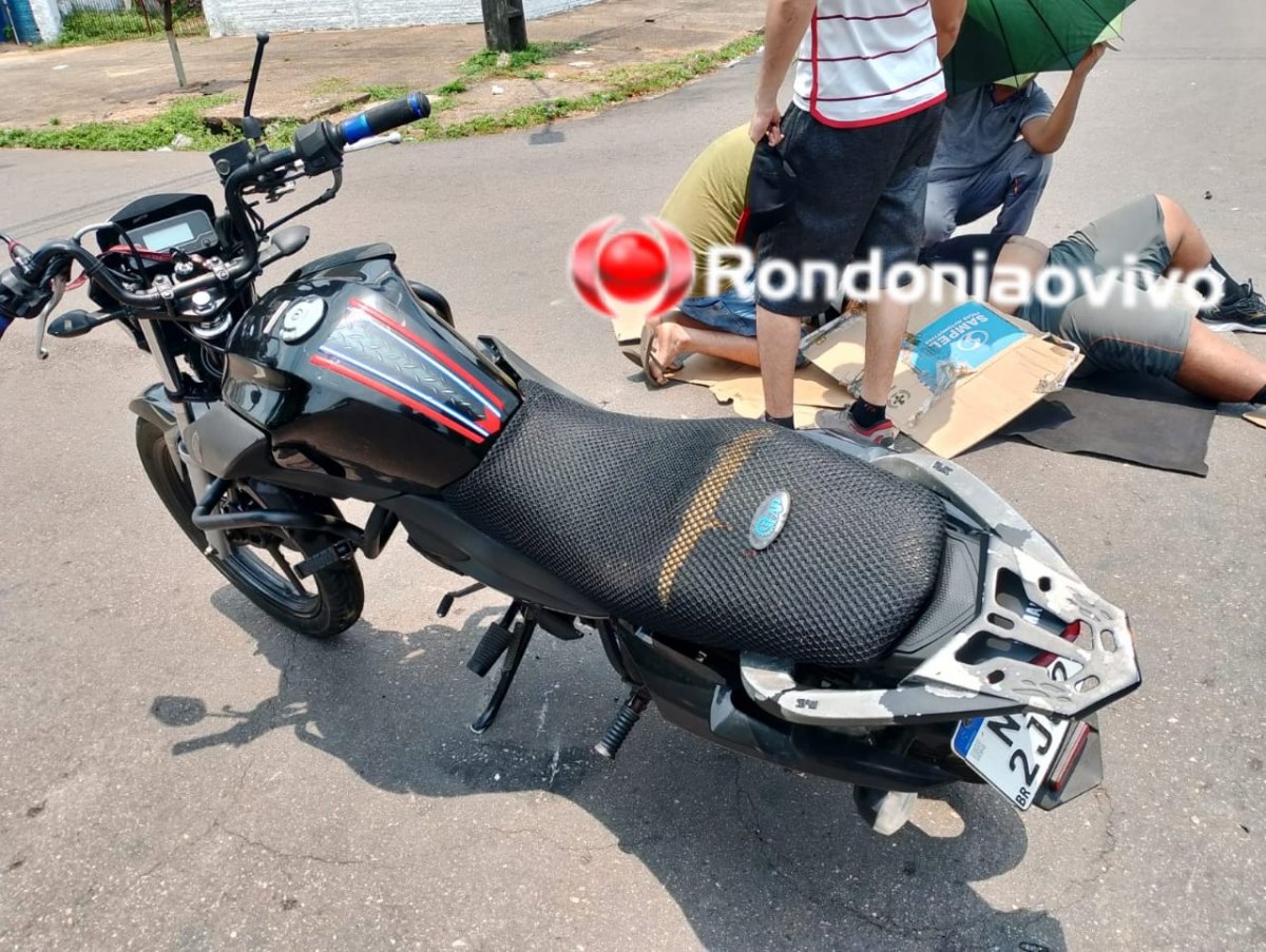 ONIX AVANÇOU : Motociclista fica seriamente ferido após colisão contra carro no Centro