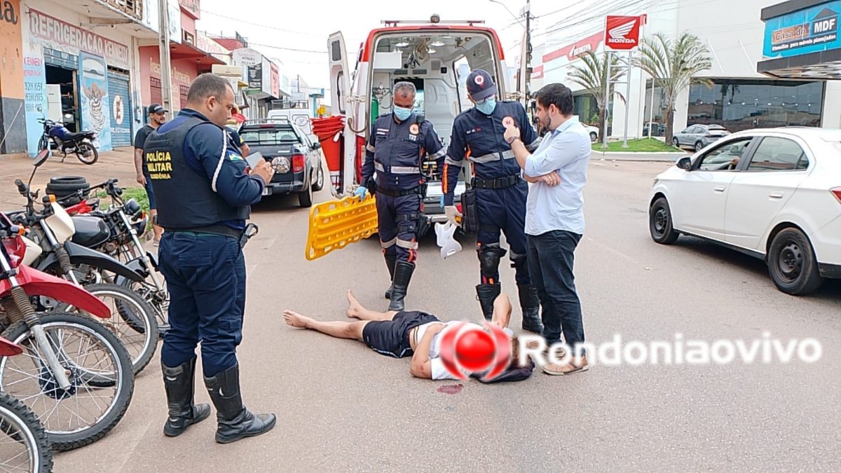 NA CONTRAMÃO: Adolescente bate a cabeça após atropelar empresário na Avenida Amazonas