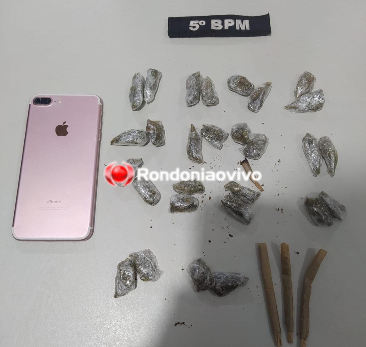 NÃO FOI SOZINHO: Jovem flagrado com drogas entrega dono da 'boca' e os dois vão presos