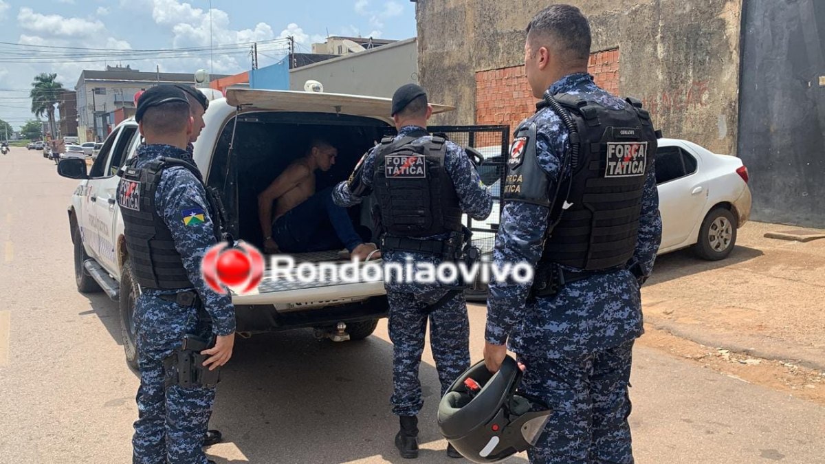 'SEI ONDE MORA': Força Tática do 1° BPM prende apenado que roubou mulher na frente de crianças