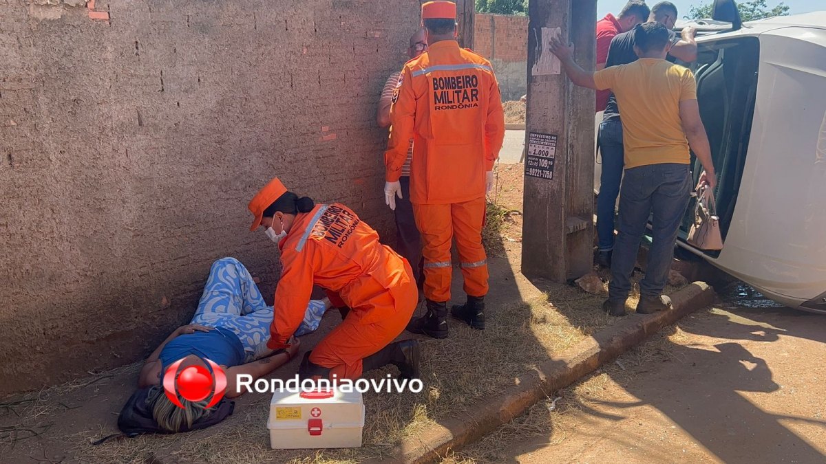 VÍDEO: Grave acidente com capotamento deixa mulher ferida
