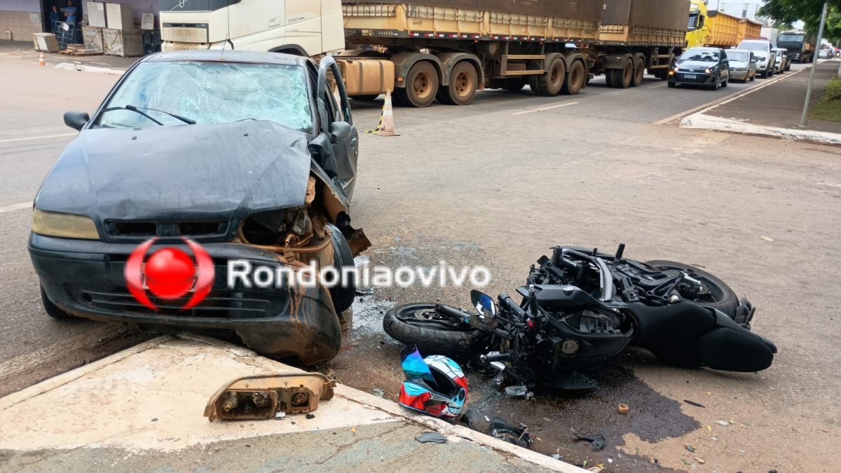 URGENTE: Militar da Base Aérea em MT-07 sofre grave acidente na Jorge Teixeira