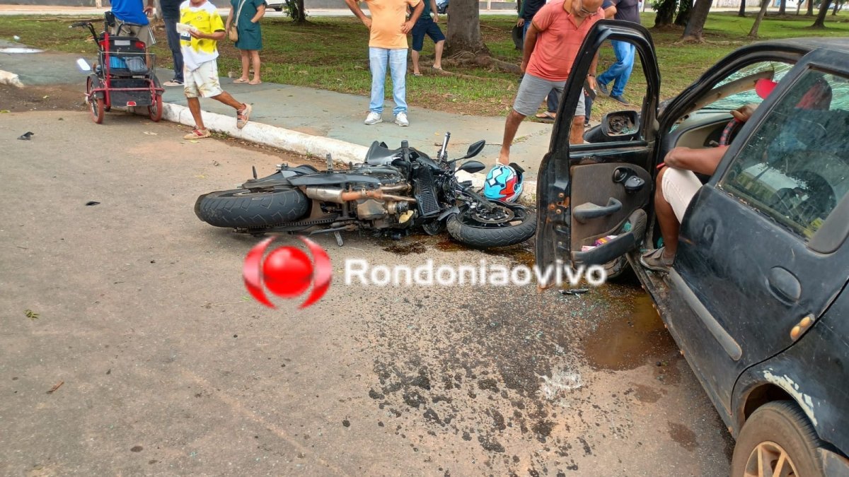 URGENTE: Militar da Base Aérea em MT-07 sofre grave acidente na Jorge Teixeira
