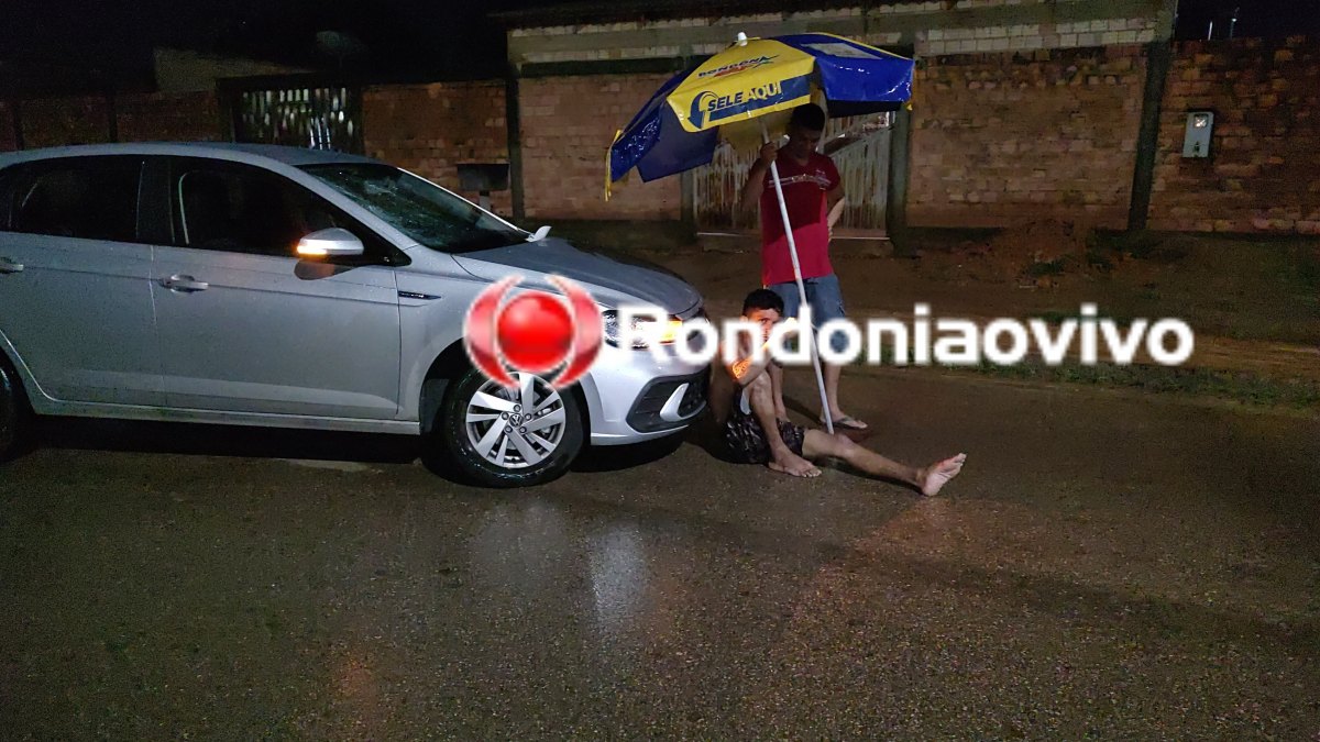 NA CONTRAMÃO: Ciclista fica gravemente ferido após bater de frente com carro