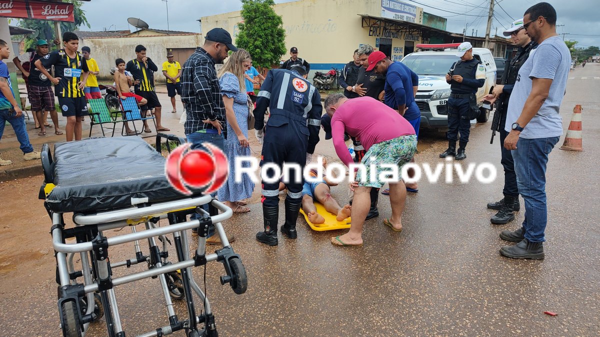 VÍDEO: Motociclista sofre grave acidente após condutor de carro avançar preferencial