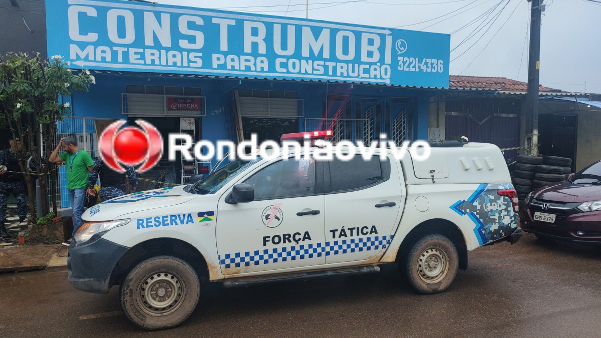 TRÊS DISPAROS: Empresário é morto a tiros ao reagir roubo em loja de materiais de construção