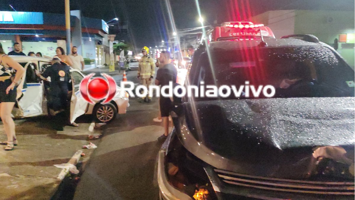 VÍDEO: Quatro pessoas sofrem lesões após grave batida entre táxi e S10