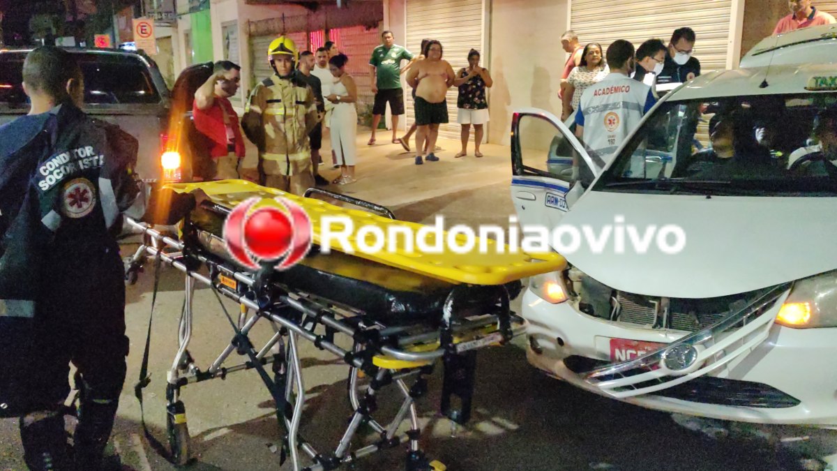 VÍDEO: Quatro pessoas sofrem lesões após grave batida entre táxi e S10