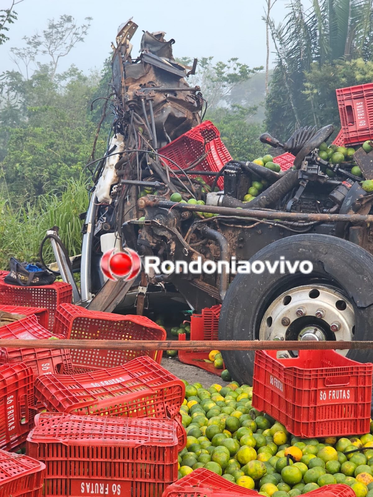 TRAGÉDIA: Batida entre dois caminhões deixa motorista morto na BR-364- VÍDEOS