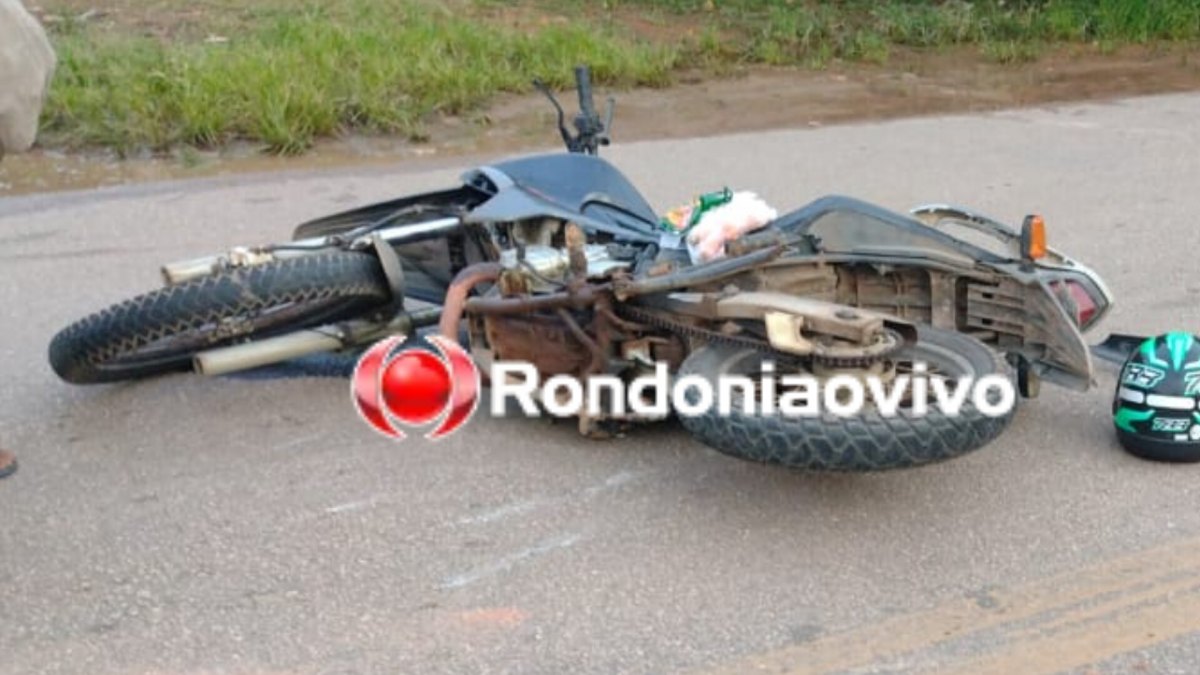 S10 AVANÇOU: Motociclista quebra a perna após grave acidente na 'Raimundo' 