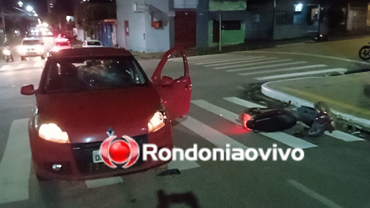 DOM PEDRO II: Motociclista é atropelado por carro ao avançar semáforo vermelho 