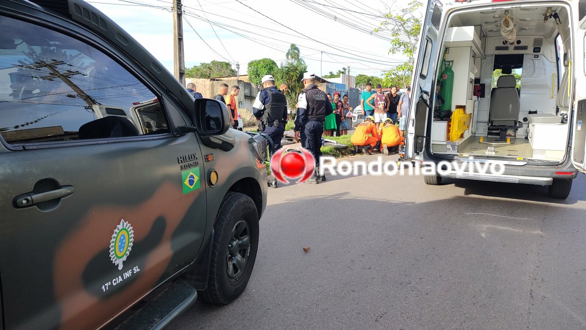 NO FORMIGUEIRO: Militar do Exército sofre grave acidente e motociclista foge