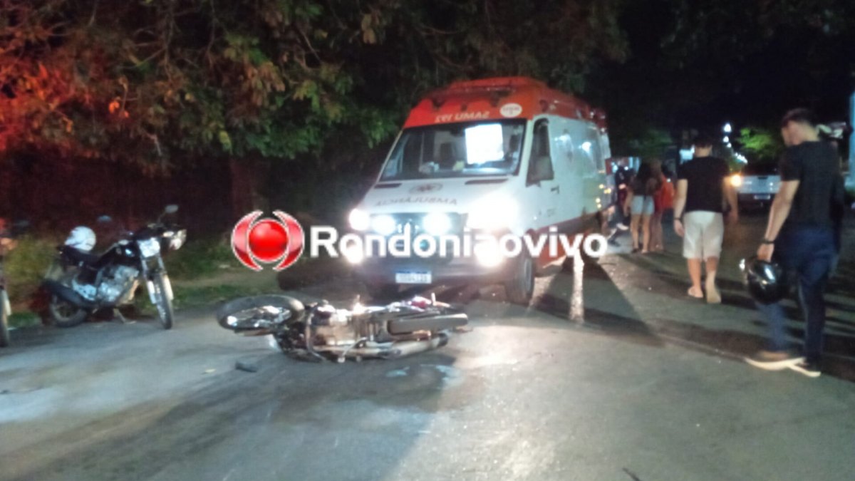 FORTE COLISÃO: Vídeo mostra acidente que resultou em moto aplicativo e passageira feridos