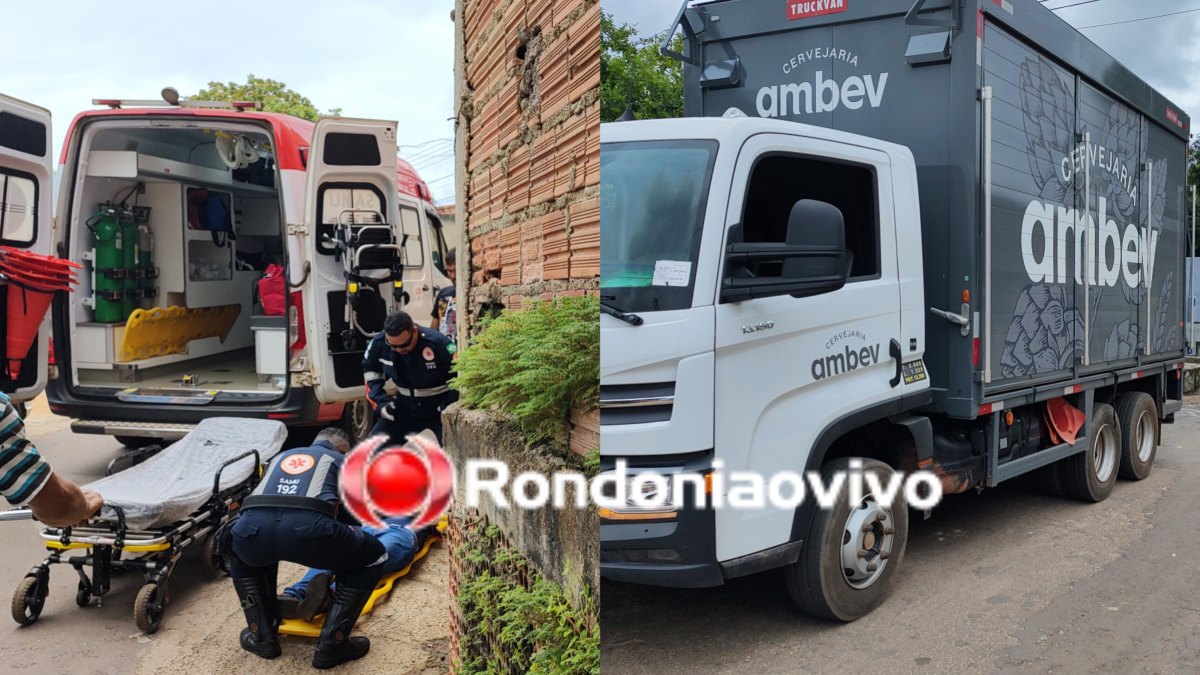 SAINDO DA AULA: Estudante de 13 anos fica gravemente ferido em batida com caminhão da AmBev
