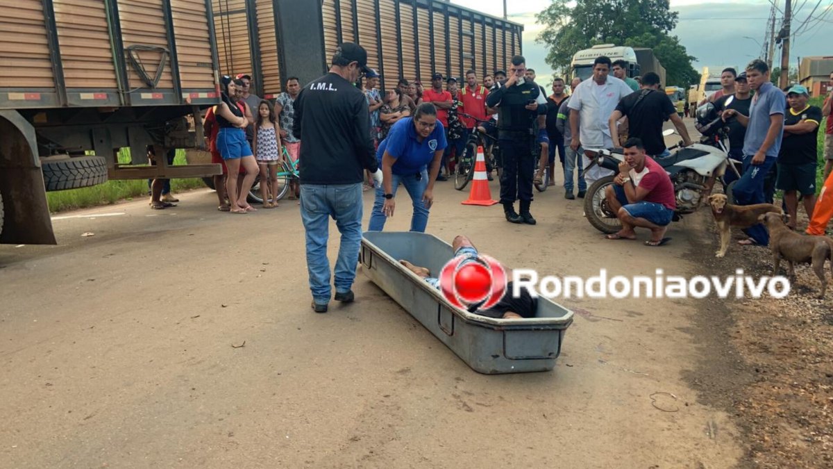 BATIDA FRONTAL: Motociclista morre atropelado por caminhão boiadeiro na Estrada do Belmont 