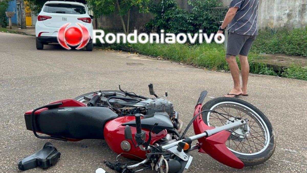 ONDA DE ACIDENTES: Piloto de moto quebra a perna e passageiro fica desacordado em atropelamento 