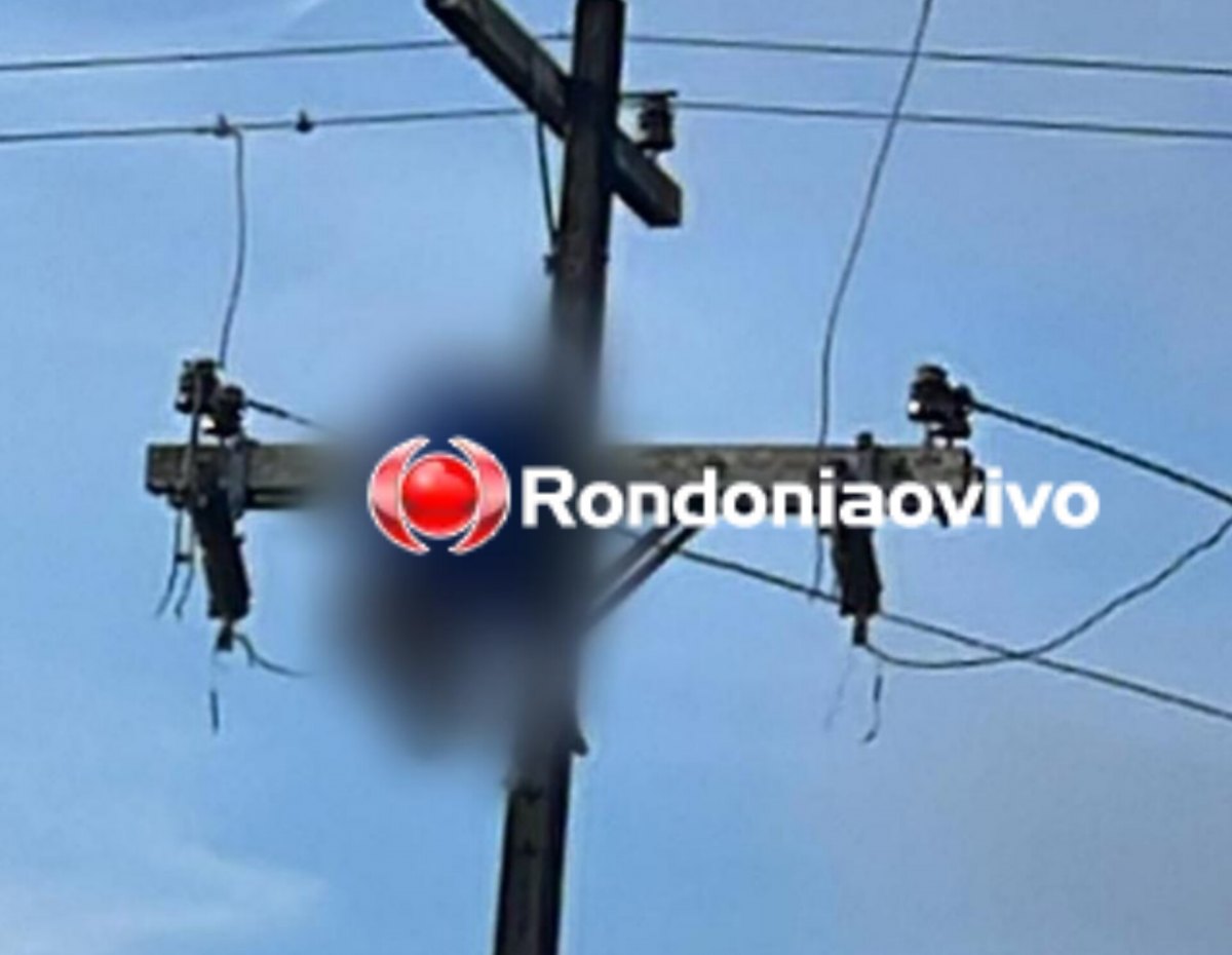 PENDURADO: Homem morre eletrocutado em poste na BR-364