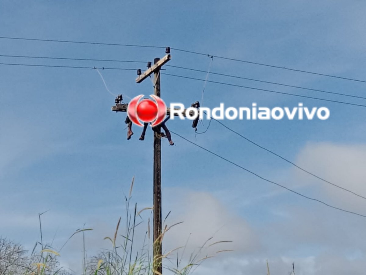 PENDURADO: Homem morre eletrocutado em poste na BR-364