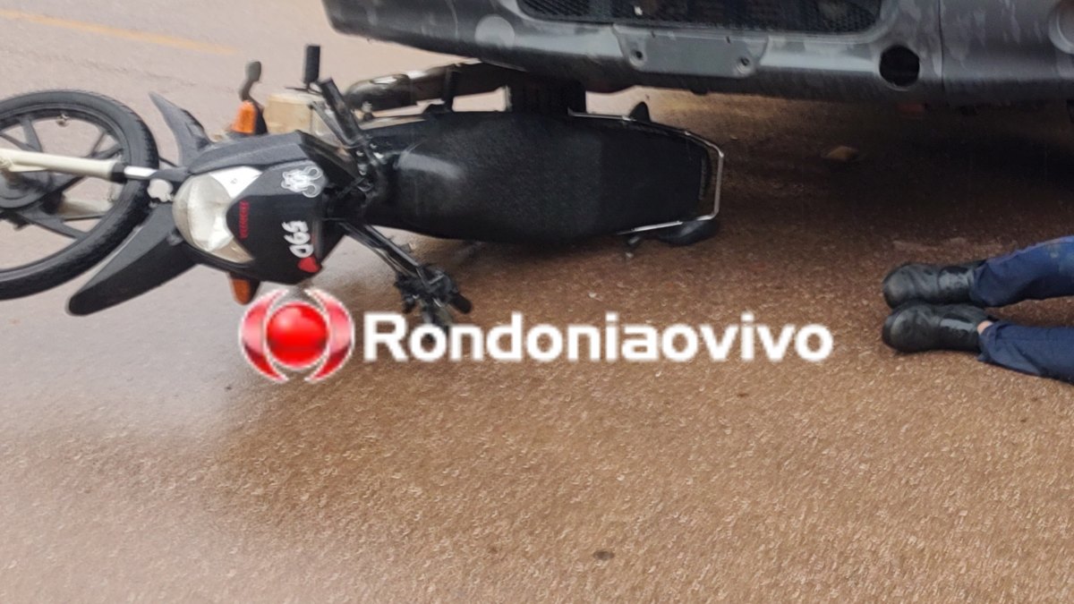 VÍDEO: Motociclista fica em estado grave em acidente com caminhão