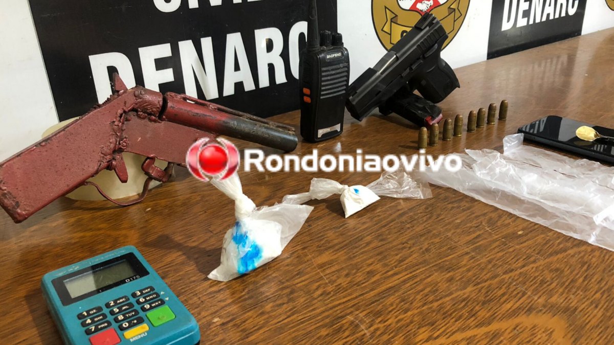 OPERAÇÃO NARKE: Denarc prende foragido do Amazonas com armas, drogas e rádio HT