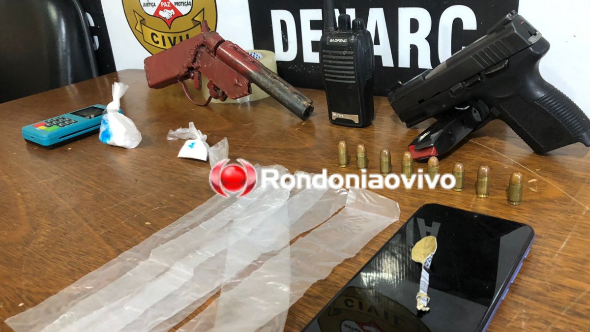 OPERAÇÃO NARKE: Denarc prende foragido do Amazonas com armas, drogas e rádio HT
