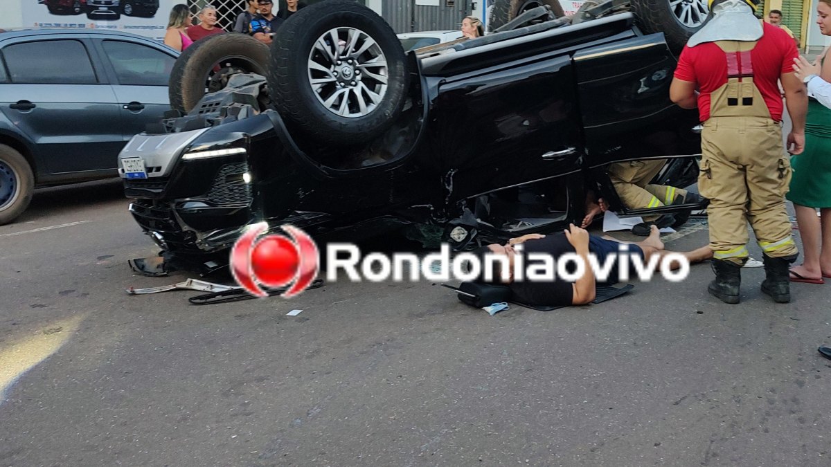 NA ABUNÃ: Capotamento de SW4 deixa três pessoas gravemente feridas