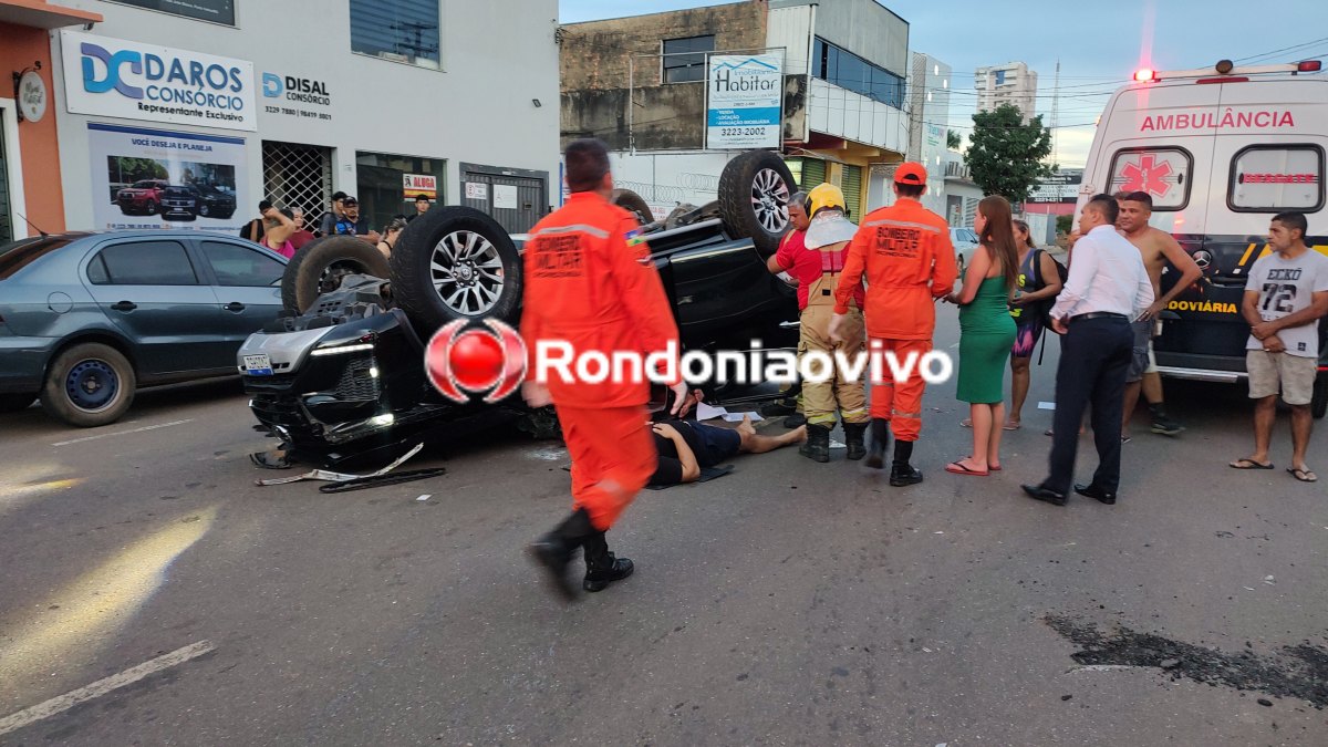 NA ABUNÃ: Capotamento de SW4 deixa três pessoas gravemente feridas