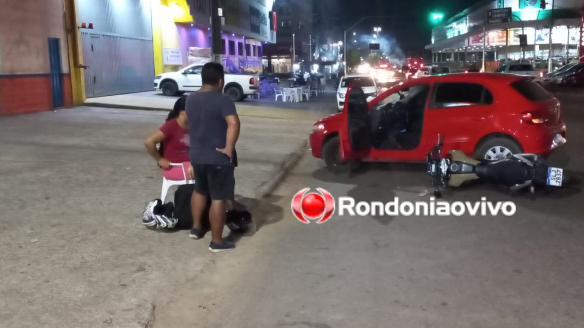 FRATURA NA PERNA: Casal em moto sofre acidente na Avenida Rio de Janeiro 