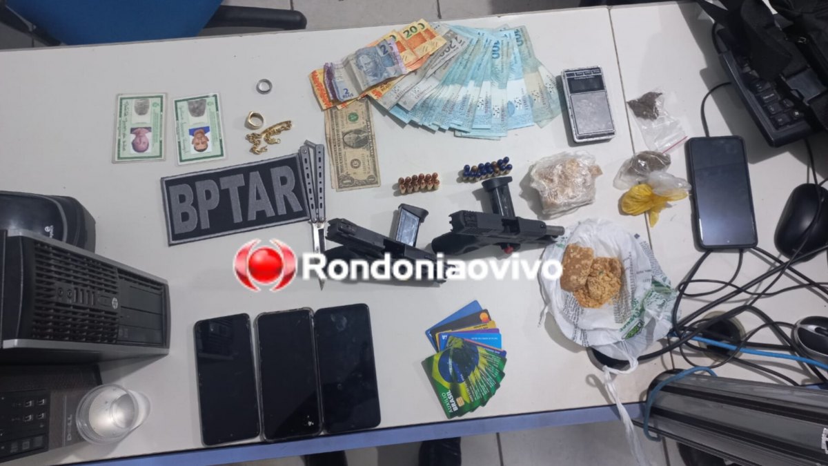 ORGULHO DO MADEIRA: Casal é preso com duas pistolas, drogas e dinheiro 