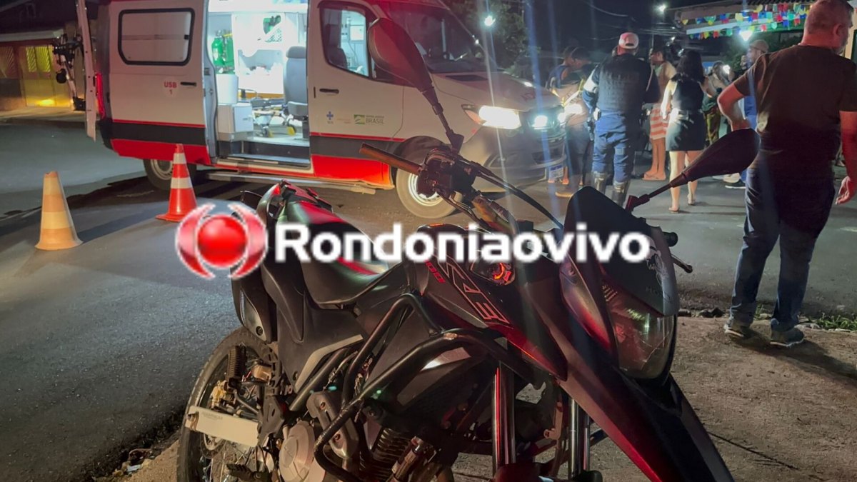 URGENTE: Passageira de moto sofre grave fratura após colisão; piloto é preso com drogas 