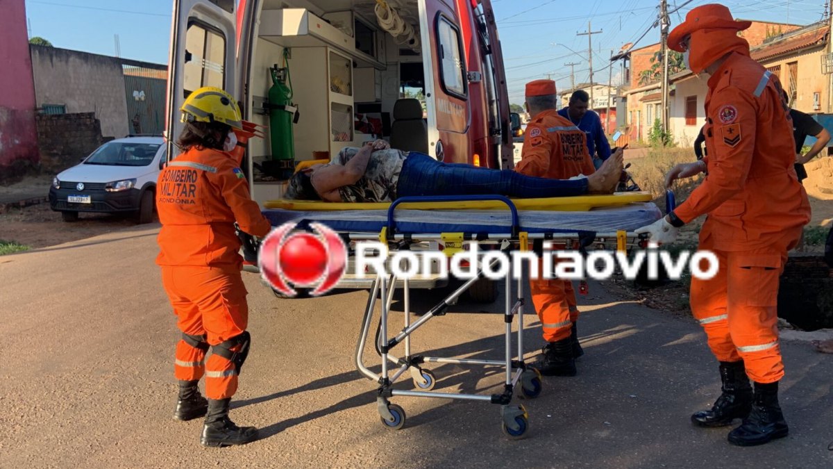 ATROPELAMENTO: Mulher em moto cai dentro de bueiro e fica gravemente ferida; motorista fugiu