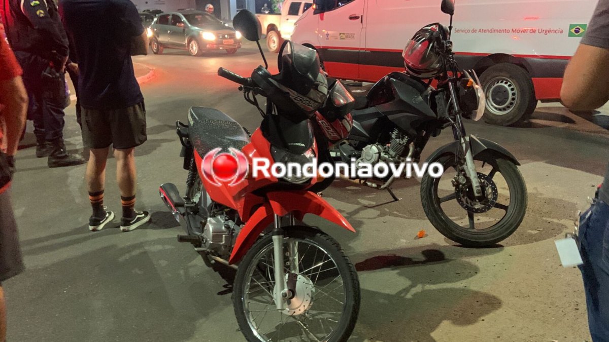 OUTRO ACIDENTE: Batida entre duas motos em rotatória deixa homem de 42 anos ferido 