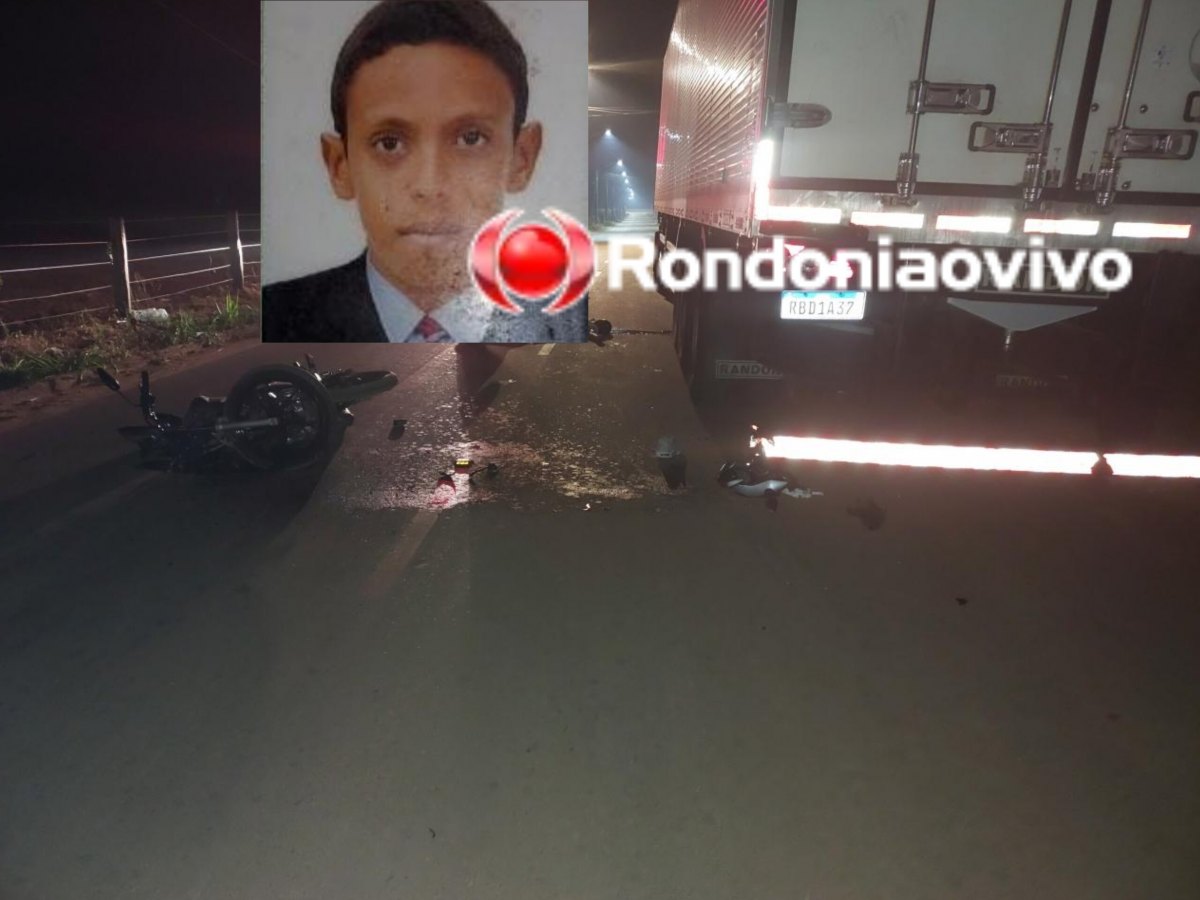 TRÁGICO: Motociclista morre após colidir em cheio contra carreta estacionada na Brasília 