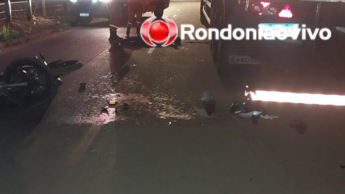 TRÁGICO: Motociclista morre após colidir em cheio contra carreta estacionada na Brasília 