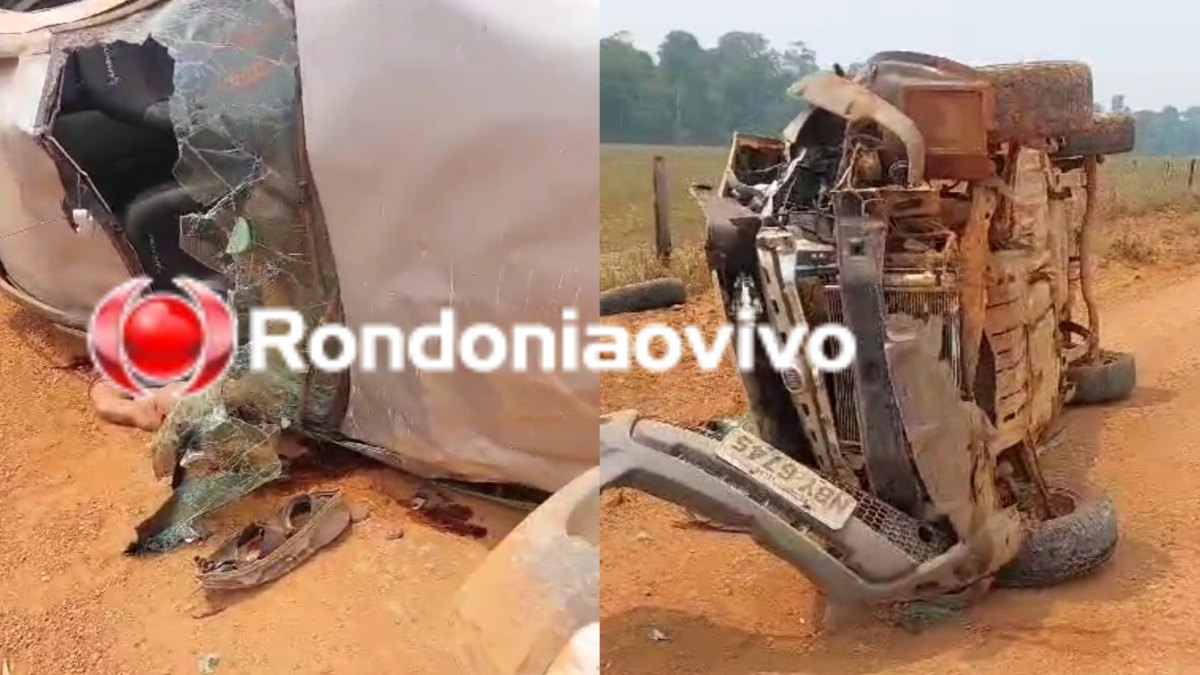 IDENTIFICADO: Idoso morre após grave capotamento de Fiat Strada 