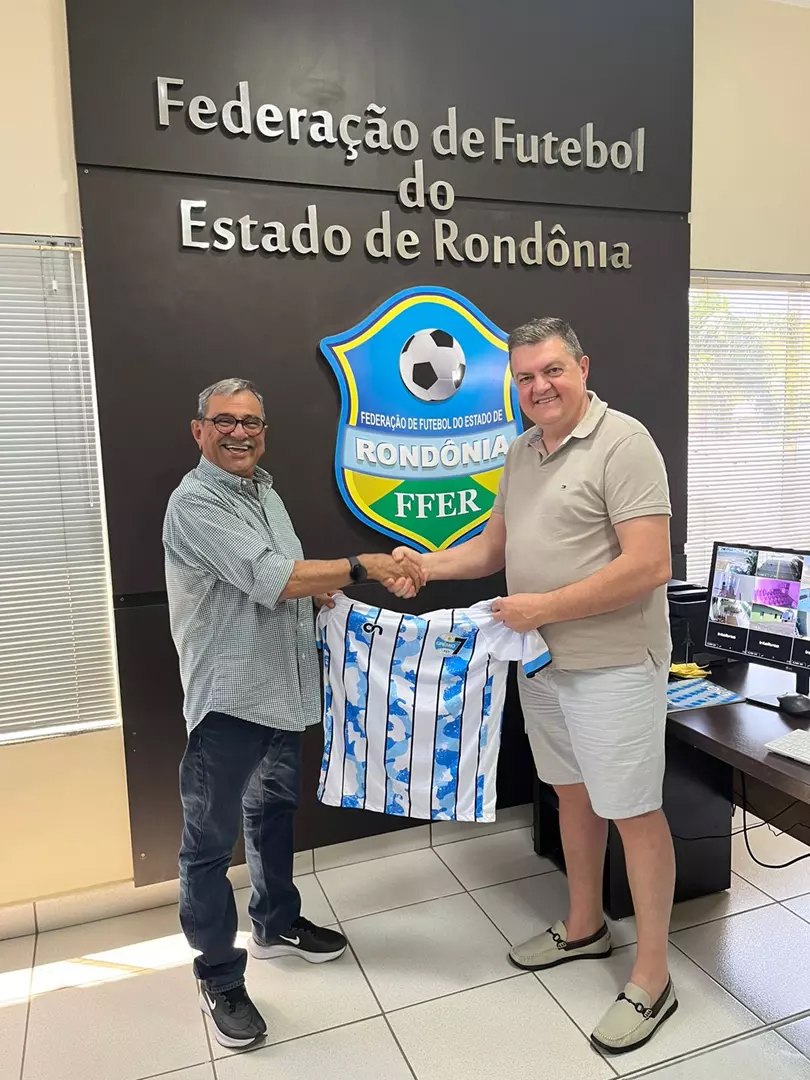 PARCERIA: Presidente da FFER recebe proprietário da materiais esportivos Bolas Nedel