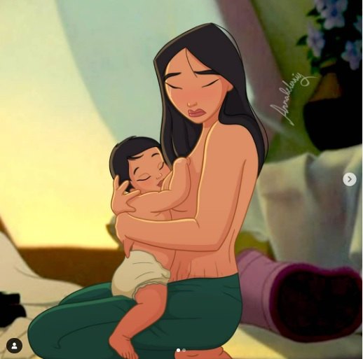 DESENHOS: Artista mostra como princesas seriam se fossem mães no mundo real