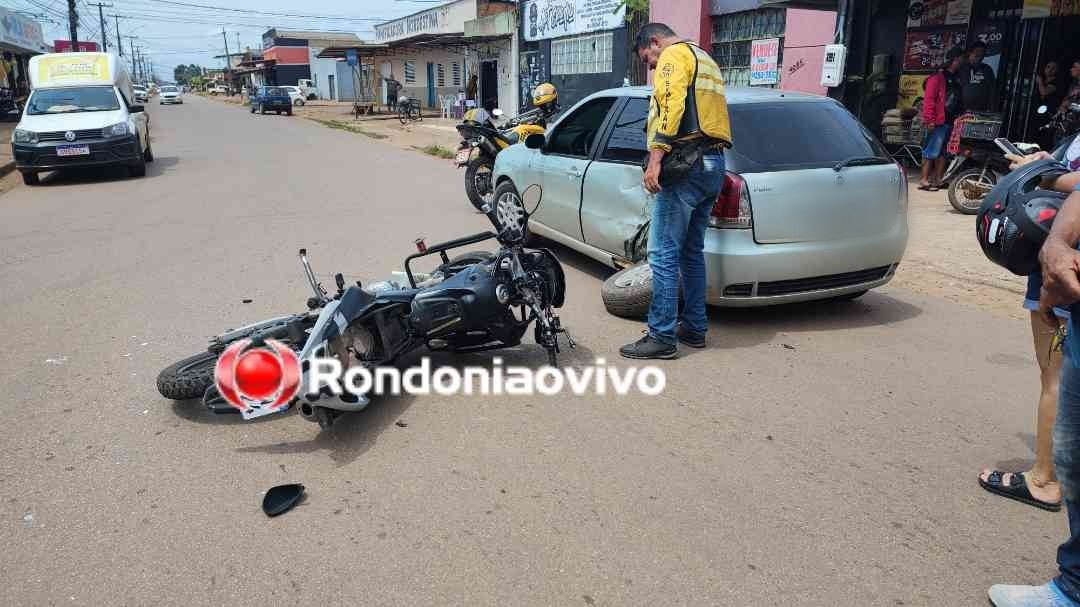 VÍDEO: Garota fica em estado grave após colisão de moto com carro