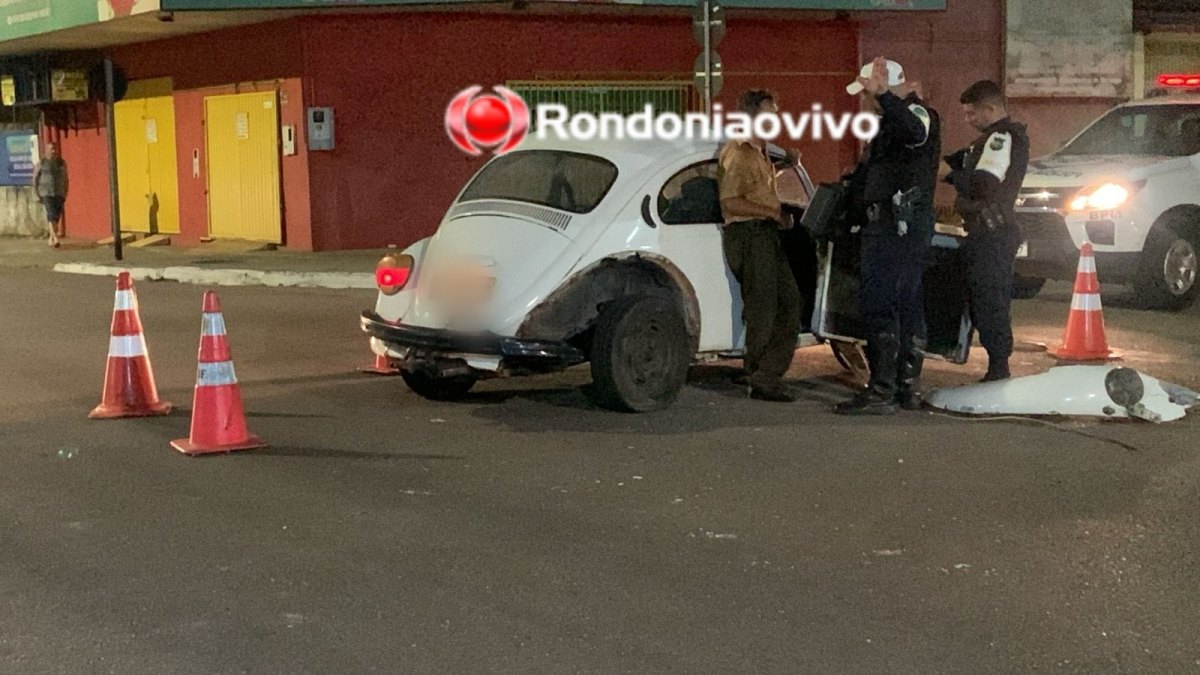 NO 'FUSCÃO': Idoso de 76 anos avança cruzamento, provoca acidente e acaba preso