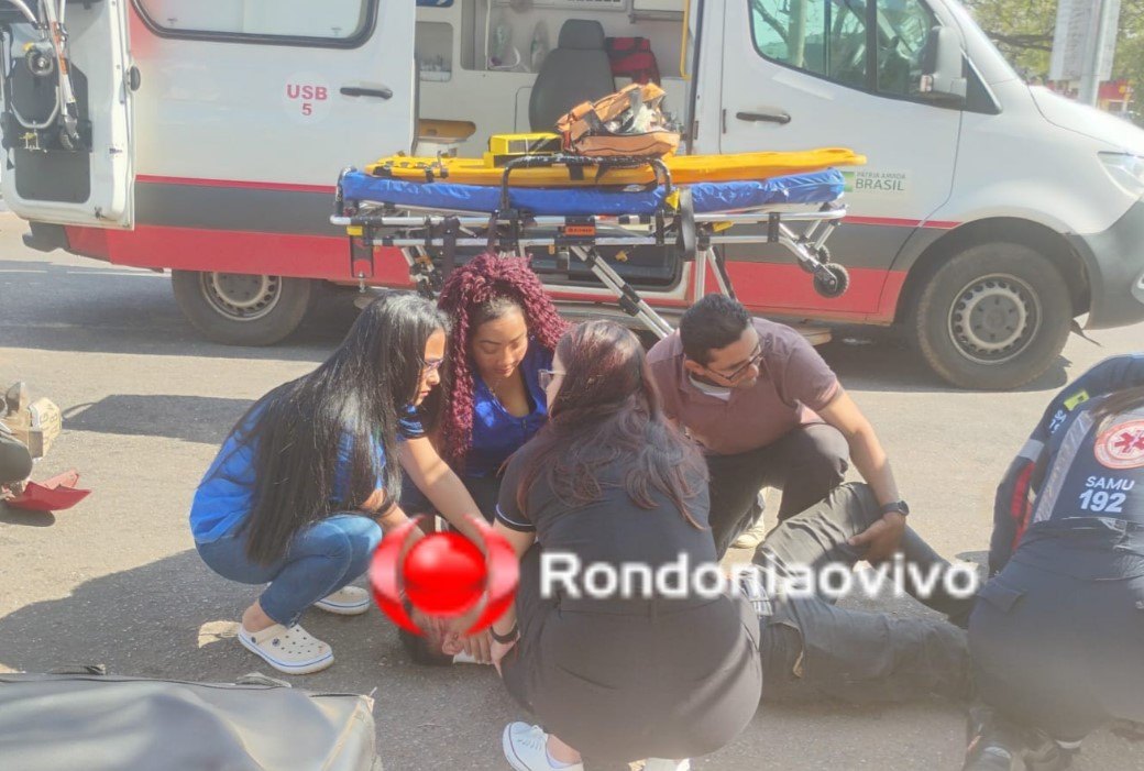 FRATURA EXPOSTA: Motoboy se envolve em grave acidente na Jorge Teixeira
