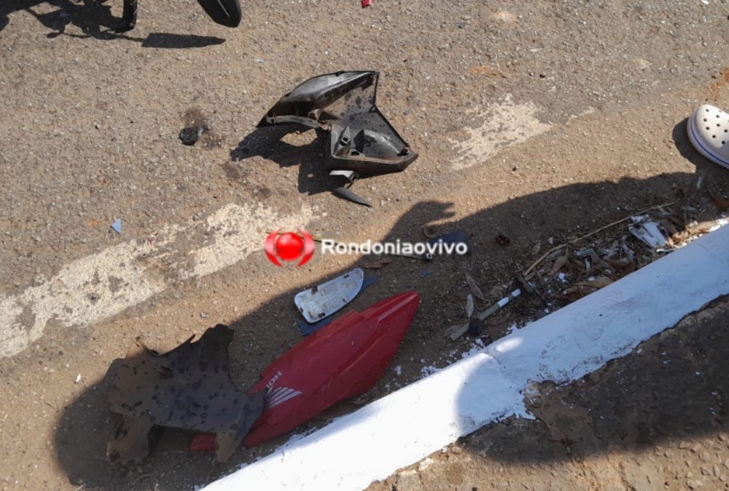 FRATURA EXPOSTA: Motoboy se envolve em grave acidente na Jorge Teixeira