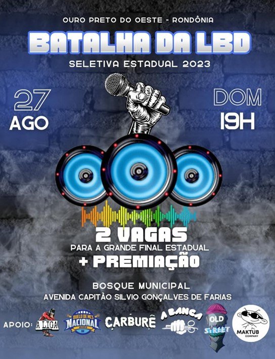 HIP-HOP: Batalha da LBD acontece neste domingo (27), em Ouro Preto do Oeste