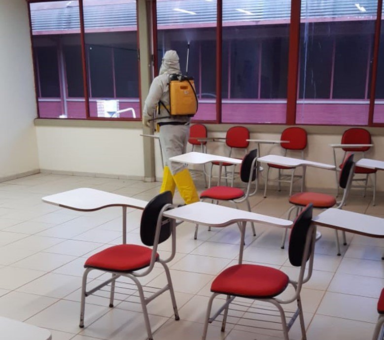 CORONAVÍRUS: Uniron realiza sanitização para reforçar medidas de prevenção ao Covid-19