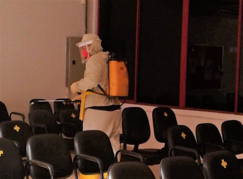 CORONAVÍRUS: Uniron realiza sanitização para reforçar medidas de prevenção ao Covid-19