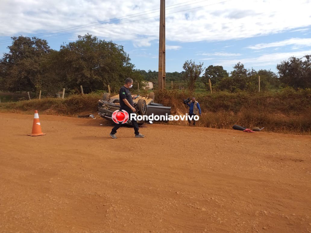 ACIDENTE: Capotamento na estrada da Penal deixa quatro pessoas feridas