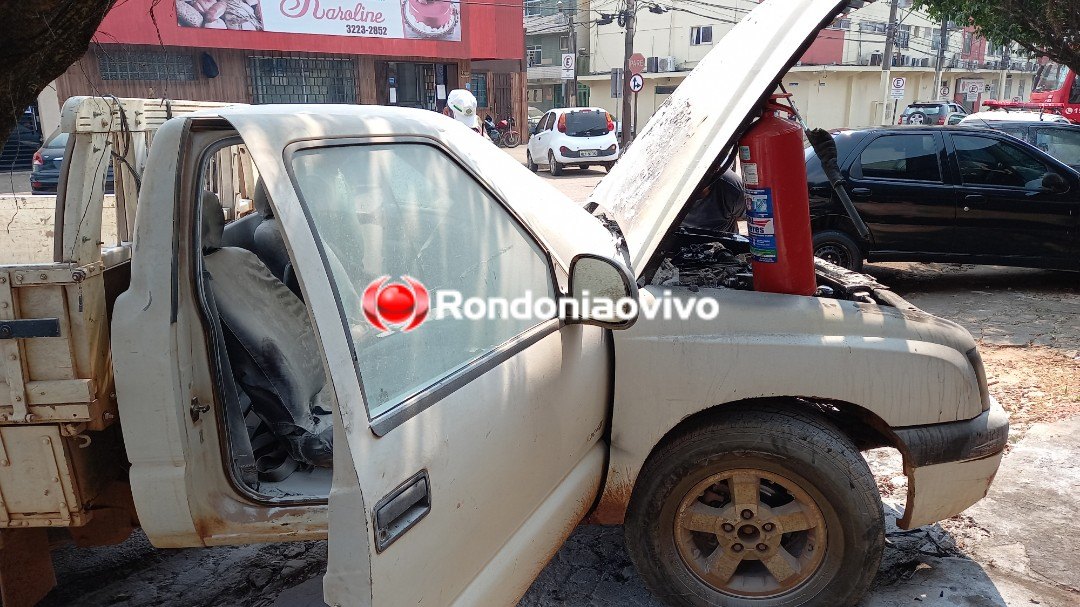 AO VIVO: Caminhonete pega fogo próximo de hospital no Centro