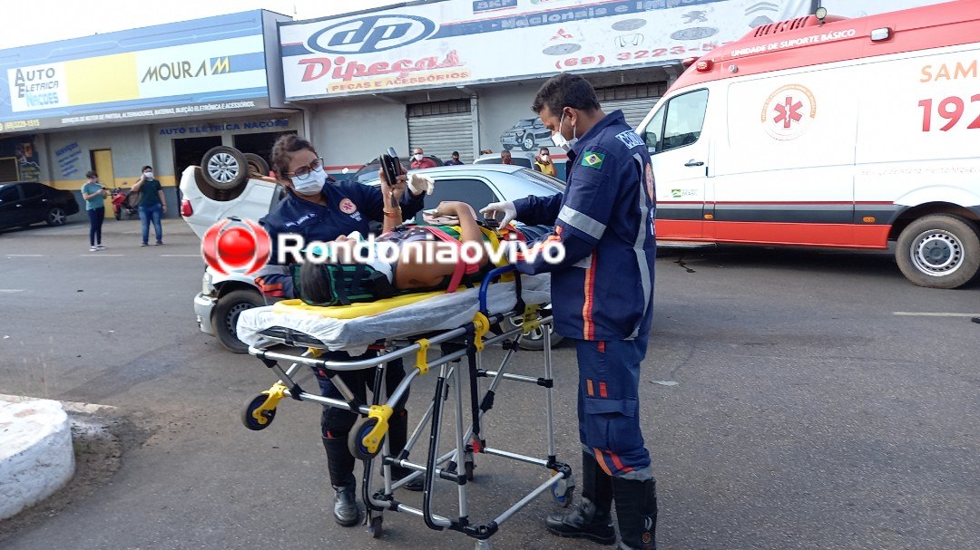 VÍDEO: Capotamento deixa motorista ferido na Avenida Nações Unidas