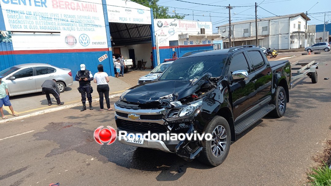 TRÁGICO: Idoso morre atropelado por caminhonete em Porto Velho; vídeo