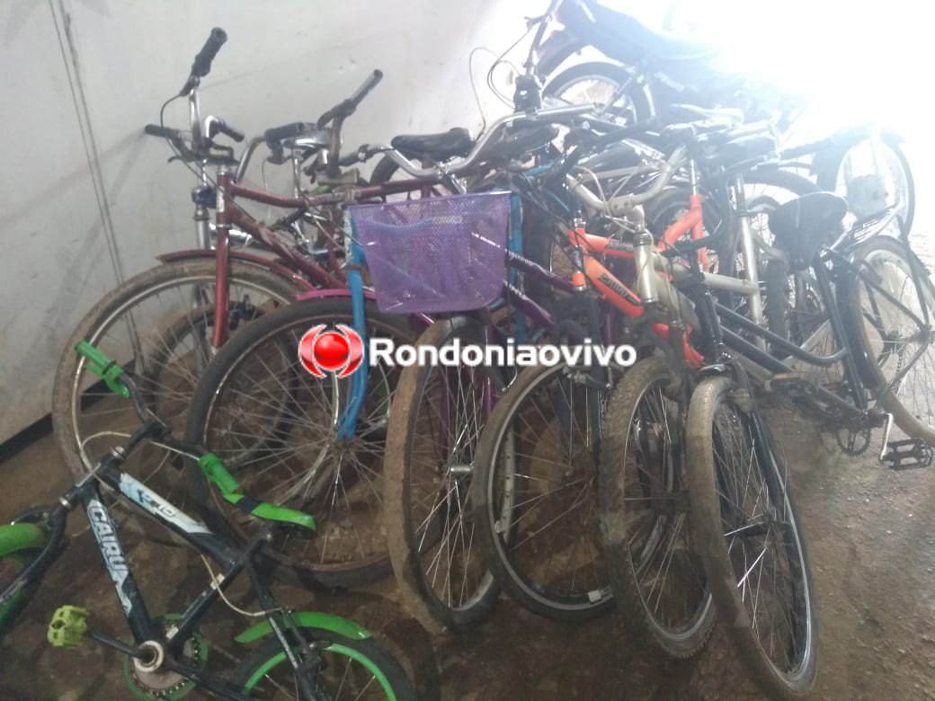 FLAGRANTE: Equipe do Gusmão prende homem com mais de 10 bicicletas roubadas